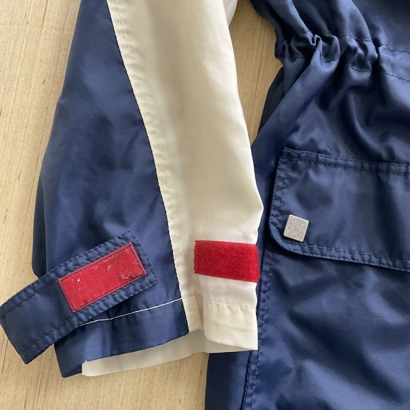 Vintage 90s Perry Ellis Mens XXL Red White Blue Windbreaker  Full Zip Jacket - Picture 5 of 16